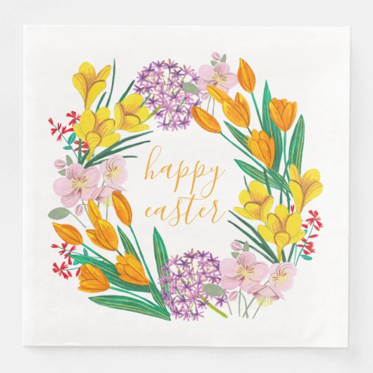 春の花イエローイースターフローラチューリップスケッチ (正面)