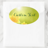 春の花イエローダフォジル 楕円形シール (バッグ)