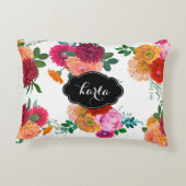 春の花イラストレーション アクセントクッション (裏面)