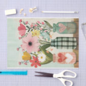 春の花インメイソンジャースティッシュペーパー 薄葉紙 (クラフト)