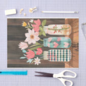 春の花インメイソンジャースティッシュペーパー 薄葉紙 (クラフト)