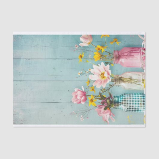 春の花インメイソンジャースティッシュペーパー 薄葉紙 (正面)