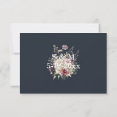 春の花ウェディングRSVPカード 出欠カード (裏面)