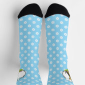 春の花ウェルシュテリアドッグ花可愛 ソックス (上部)