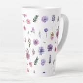 春の花ウォーターカラーコテージ – コアセット カフェラテマグ (右アングル)