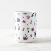 春の花ウォーターカラーコテージ – コアセット コーヒーマグカップ (中央)