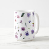 春の花ウォーターカラーコテージ – コアセット コーヒーマグカップ (正面右)