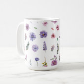 春の花ウォーターカラーコテージ – コアセット コーヒーマグカップ (正面左)
