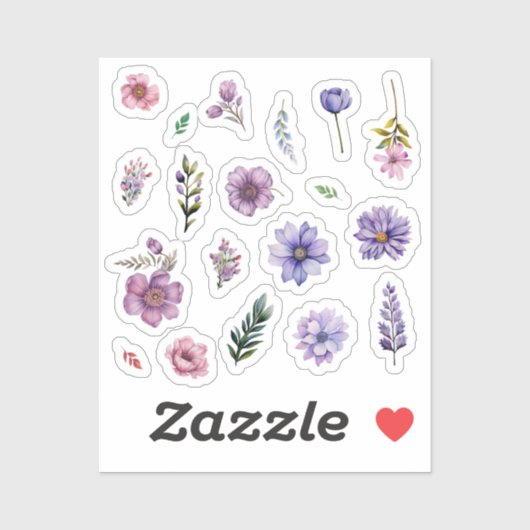 春の花ウォーターカラーコテージ – コアセット シール (シート)