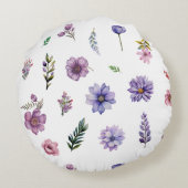春の花ウォーターカラーコテージ – コアセット ラウンドクッション (裏面)