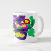 春の花ウサギの喜び ジャンボコーヒーマグカップ (正面右)