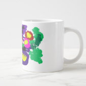 春の花ウサギの喜び ジャンボコーヒーマグカップ (右)
