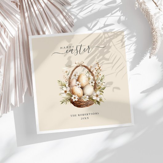 春の花エッグスパステルハッピーイースター スタンダードランチョンナプキン