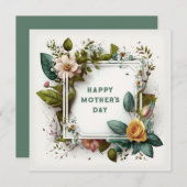 春の花エレガントフレームマザーズデイカード シーズンカード (正面/裏面)
