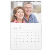 春の花カスタムフォトコラージュ黄 カレンダー (2月 2027)