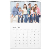 春の花カスタムフォトコラージュ黄 カレンダー (1月 2027)