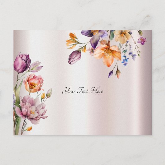 春の花カラフルはがき ポストカード (正面)