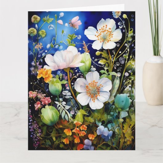 春の花カラフルカード カード (正面)