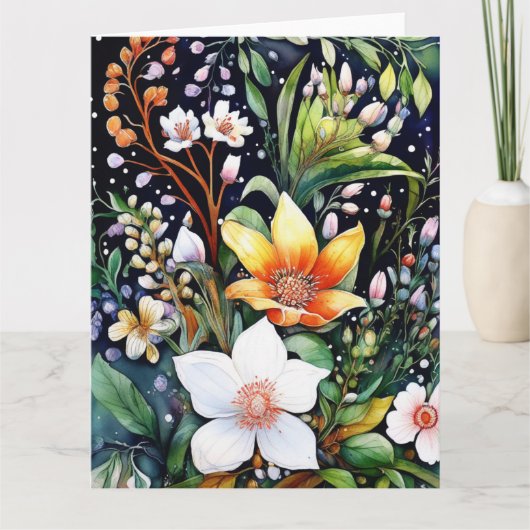 春の花カラフルカード カード (正面)