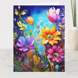 春の花カラフルカード カード