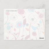 春の花カラフルズバードムルベリーブルーオレンジ ポストカード (裏面)