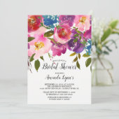 春の花カラフルブライダルシャワー招待 招待状 (スタンド正面)