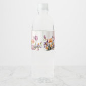 春の花カラフルボトルのラベル ペットボトルラベル (裏面)