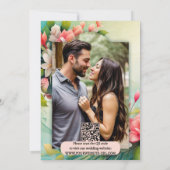 春の花カラフルレトロ写真の保存日付 セーブザデート (裏面)