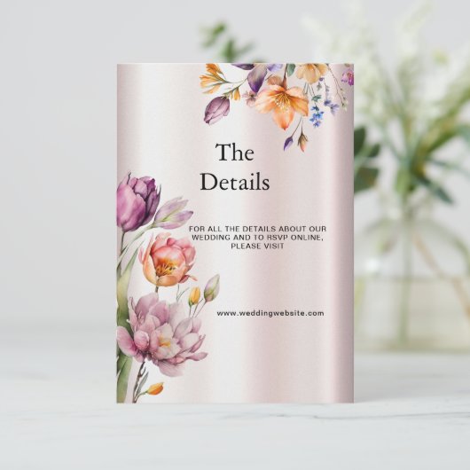 春の花カラフル詳細エンクロージャカード エンクロージャーカード (スタンド正面)