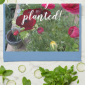 春の花カラフル開花ギフトティータオル キッチンタオル (折り畳み)