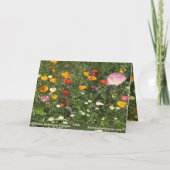 春の花カードチューリップイースターイエローオレンジ サンキューカード (裏面)