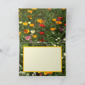 春の花カードチューリップイースターイエローオレンジ サンキューカード (内部)