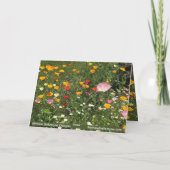 春の花カードチューリップイースターイエローオレンジ サンキューカード (裏面)