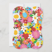 春の花ガーデンお洒落ウェディング招待 招待状 (裏面)