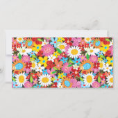 春の花ガーデンガール誕生日フォトカード (裏面)