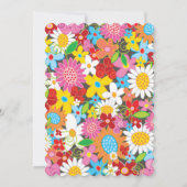 春の花ガーデンベビーガール誕生のお知らせ 案内状 (裏面)
