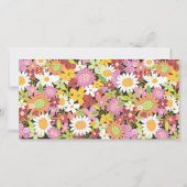 春の花ガーデン誕生日招待状フォトカード (裏面)