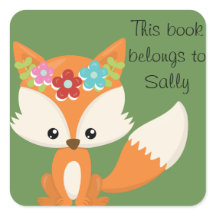 春の花キツネ パーソナライズされた