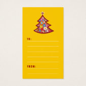 春の花クリスマスツリーパーティーDIYギフトラベル (裏面)