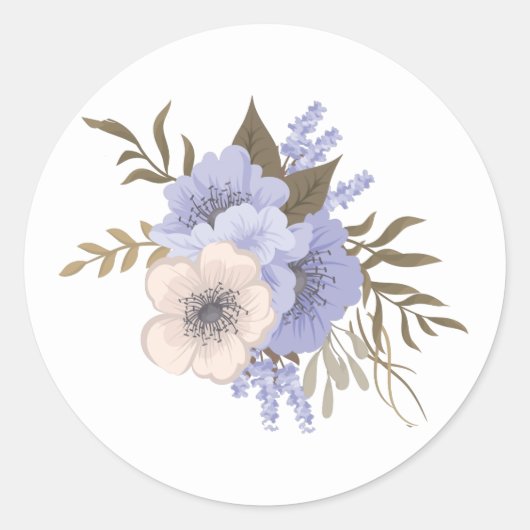 春の花シール ラウンドシール (正面)