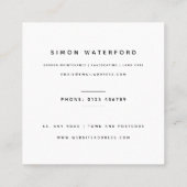 春の花スクエアビジネスカード スクエア名刺 (裏面)