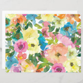 春の花スクラップブック紙 (正面/裏面)