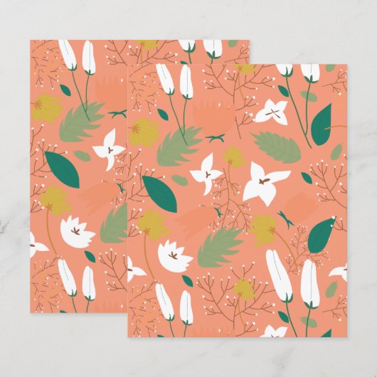 春の花スクラップブック紙 (正面/裏面)