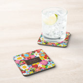 春の花ズガーデンカラフルコルクコースター コースター (右側)