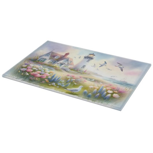 春の花ズバイライトハウスコースタルコテージ カッティングボード (角)