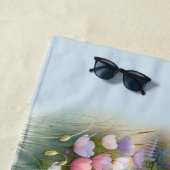 春の花ズバイライトハウスコースタルコテージ ビーチタオル (インサイチュ)