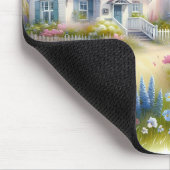 春の花ズバイライトハウスコースタルコテージ マウスパッド (コーナー)