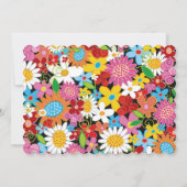 春の花セブンカワイガール7番誕生日招待状 招待状 (裏面)