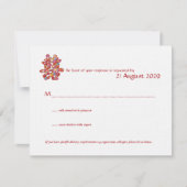 春の花ダブルハピネ中国のスズ 出欠カード (正面)