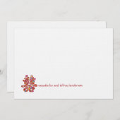 春の花ダブルハピネ中国のスズ 招待状 (正面/裏面)